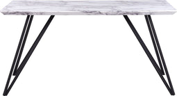 Eettafel MOLDEN Zwart/wit 150 cm 80 cm