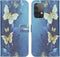 iMoshion Hoesje Geschikt voor Samsung Galaxy A52 (5G) / A52s / A52 (4G) Hoesje Met Pasjeshouder - iMoshion Design Softcase Bookcase - Blauw / Meerkleurig / Blue Butterfly