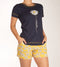 Rebelle Daisy - Shortama - Maat 40 - Blauw/Geel