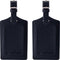 EverNeeds Bagagelabel PU Leer - Kofferlabel met Privacyflap - Zwart (2 stuks)