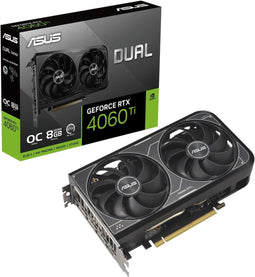 ASUS Dual NVIDIA GeForce RTX 4060 Ti OC V2 Edition - Videokaart - 8GB - GDDR6 - PCIe 4.0 - 1x HDMI 2.1 - 3x DisplayPort 1.4