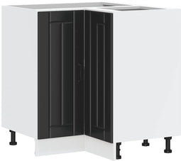 vidaXL - Keuken - hoekonderkast - Lucca - bewerkt - hout - zwart