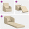 vidaXL - Ligbed - 2-in-1 - Crème - 65x80x83 - cm - Stof