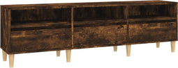 vidaXL - Tv-meubel - 150x30x44,5 - cm - bewerkt - hout - gerookt - eikenkleurig