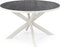 Stalux Ronde eettafel 'Daan' 148cm, kleur wit / zwart eiken