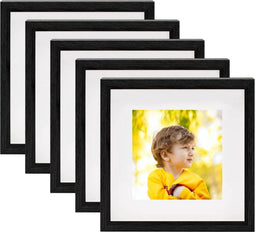 vidaXL - Fotolijsten - 5 - st - voor - 13x13 - cm - foto - 3D - 23x23 - cm - zwart