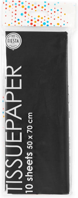 Globos Tissuepapier 10 Vellen Zwart, 50x70cm