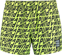 PUMA SWIM MEN WAVE AOP SHORT - Zwemshort - Golvende print - Geel
