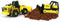 Tonka Bulldozer en Frontloader - Metaal bouwvoertuigen - Inclusief Tough Tonka Dirt