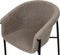 AMES - Eetkamerstoel set van 2 - Taupe - Bouclé