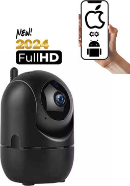 Distiion Beveiligingscamera - IP camera - WiFi - Full HD - Beweeg en geluidsdetectie - Petcam - Hondencamera - Zwart