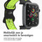 imoshion Sport⁺ bandje - Geschikt voor Apple Watch 1, 2, 3, 4, 5, 6, 7, 8, 9, 10 (42 mm), SE - 38/40/41 mm - Black & Yellow - M/L