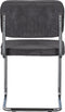 Basiclabel Corduroy Buisframe Stoel - Ribstof - Antraciet - 83,5x48x52