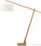 GOOD&MOJO Vloerlamp Montblanc - Bamboe/Wit - 175x60x207cm - Scandinavisch,Bohemian - Staande lampen voor Woonkamer - Slaapkamer