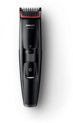Philips BEARDTRIMMER Series 5000 BT5200/13 - Baardtrimmer - 17 lengte stappen - Zwart Rood
