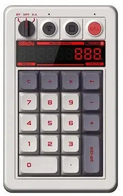 8Bitdo Retro 18 Numpad - Mechanisch - Draad en Draadloos (Bluetooth) - Engels Internationaal