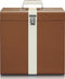 Lenco TTA-301BNWH - Platenkoffer - Opbergkoffer voor 30 LP's - Bruin-Wit