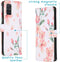 iMoshion Hoesje Geschikt voor Samsung Galaxy A71 Hoesje Met Pasjeshouder - iMoshion Design Softcase Bookcase - Wit / Roze / Blossom Watercolor