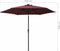 vidaXL - Parasol - met - LED-verlichting - en - stalen - paal - 300 - cm - bordeauxrood