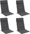 vidaXL - Stoelkussens - 4 - st - hoge - rug - oxford - stof - antracietkleurig
