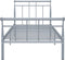 vidaXL - Bedframe - metaal - grijs - 100x200 - cm