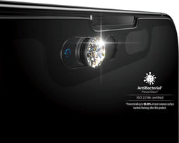 PanzerGlass - E2E - Microfracture antibacterieel glas met cameracover met Swarovsky kristal voor iPhone - 13 - mini - met - zwart - frame