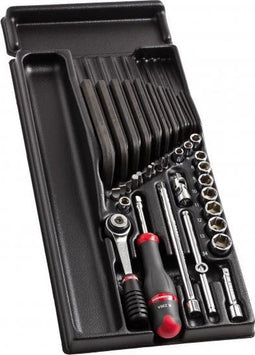 Facom Module 6-kant metrische doppen 1/4 - 36 stuks - R.161B - MOD.R161-26