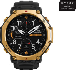 Amazfit T-Rex 3 Pro - Smartwatch - Militair-grade ontwerp AMOLED-scherm - Goud (Zwart)