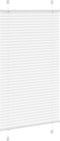 vidaXL - Plissé - rolgordijn - 70x100 - cm - stofbreedte - 69,4 - cm - polyester - wit