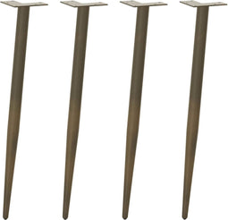 vidaXL - Salontafelpoten - conische - vorm - 4 - st - 72-73 - cm - staal - naturel