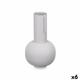 Vaas Grijs Staal 14 x 28 x 14 cm (6 Stuks)