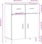 vidaXL - Dressoir - 69,5x34x90 - cm - bewerkt - hout - gerookt - eikenkleurig