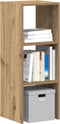 vidaXL - Boekenkast - stapelbaar - 30x30x80 - cm - bewerkt - hout - artisanaal - eiken