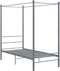 vidaXL - Hemelbedframe - metaal - grijs - 90x200 - cm