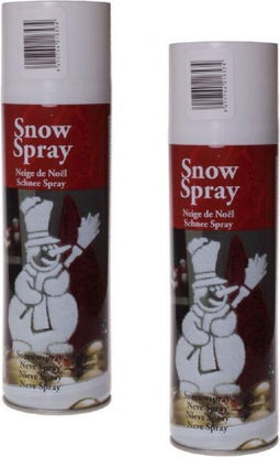 2 spuitbussen Sneeuwspray 300 ml Kerstdecoratie
