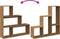 vidaXL - Kamerscherm - / - boekenkast - 123x29x123 - cm - hout - artisanaal - eiken