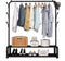 Brixy Kledingrek - Garderoberek - 102x34x152cm - Kledingrek Met Schoenenrek - Industrieel - Metaal -