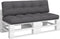 vidaXL - Palletkussens - 2 - st - stof - antracietkleurig
