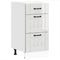 vidaXL - Keuken - onderkast - Lucca - bewerkt - hout - hoogglans - wit
