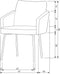 BePureHome Mount Eetkamerstoel met armleuning - Leerlook - Naturel - 82x61x65