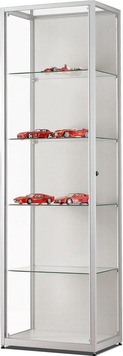 Luxe vitrinekast Galaxie-600 zilver met LED strips