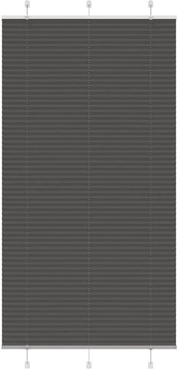 vidaXL - Plissé - rolgordijn - 105x200cm - stofbreedte - 104,4cm - polyester - zwart