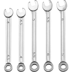 Mini ring- steeksleutelset 4 - 6 mm