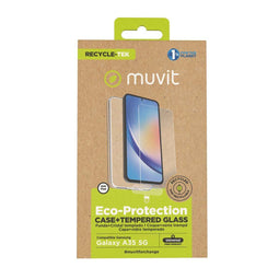 Muvit for Change Samsung Galaxy A35 5G - Mobielhoesje en Schermbeschermer - Krassenbestendig en Eco-friendly