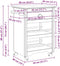 vidaXL - Keukentrolley - BODO - 67,5x45x80 - cm - grijs