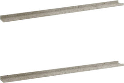 vidaXL - Wandschappen - 2 - st - 115x9x3 - cm - betongrijs