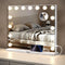 Mirlux Hollywood Spiegel 58x48CM - Make Up Spiegel - 10x Zoom - Dimbare LED Verlichting - Wit