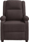 vidaXL Fauteuil verstelbaar stof donkerbruin