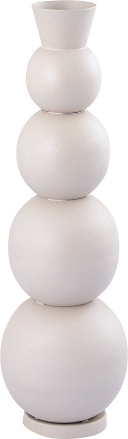 PTMD Casse Cream iron round pot with bulbs S