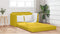 vidaXL - Vloersofa - Bed - 2-in-1 - Geel - 124x204x61 - cm - Velvet